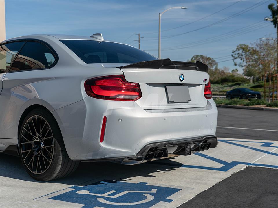 RW Carbon BMW F87 M2 Carbon Fiber Kholen Style Diffuser - Image 8