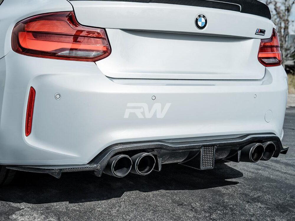 RW Carbon BMW F87 M2 Carbon Fiber Kholen Style Diffuser