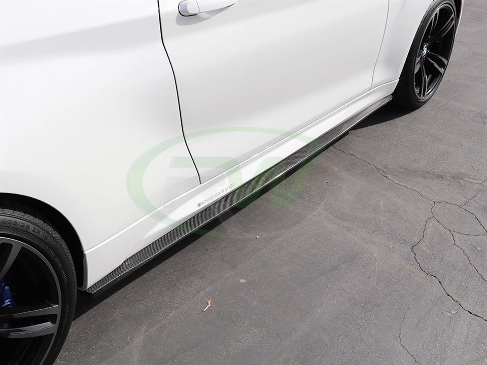RW Carbon BMW F87 M2 Carbon Fiber Side Skirt Extensions (4)