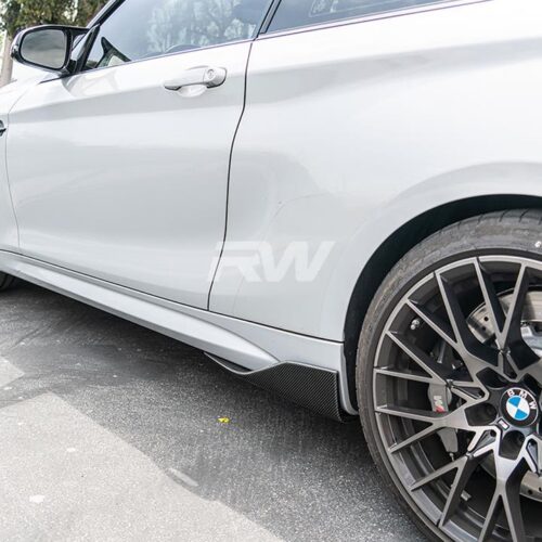 Alternative view of RW Carbon BMW F87 M2 Carbon Fiber Side Skirt Winglets