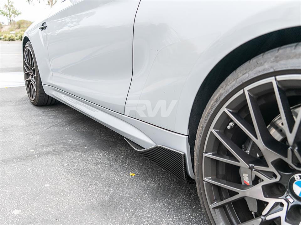 RW Carbon BMW F87 M2 Carbon Fiber Side Skirt Winglets (2)