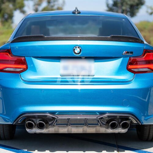 Alternative view of RW Carbon BMW F87 M2 DTM Carbon Fiber Rear Diffuser