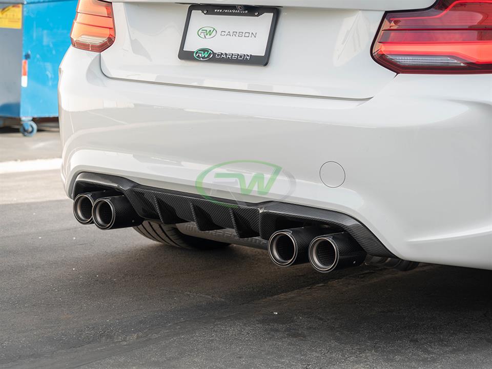 RW Carbon BMW F87 M2 Performance Style Carbon Fiber Diffuser (1)