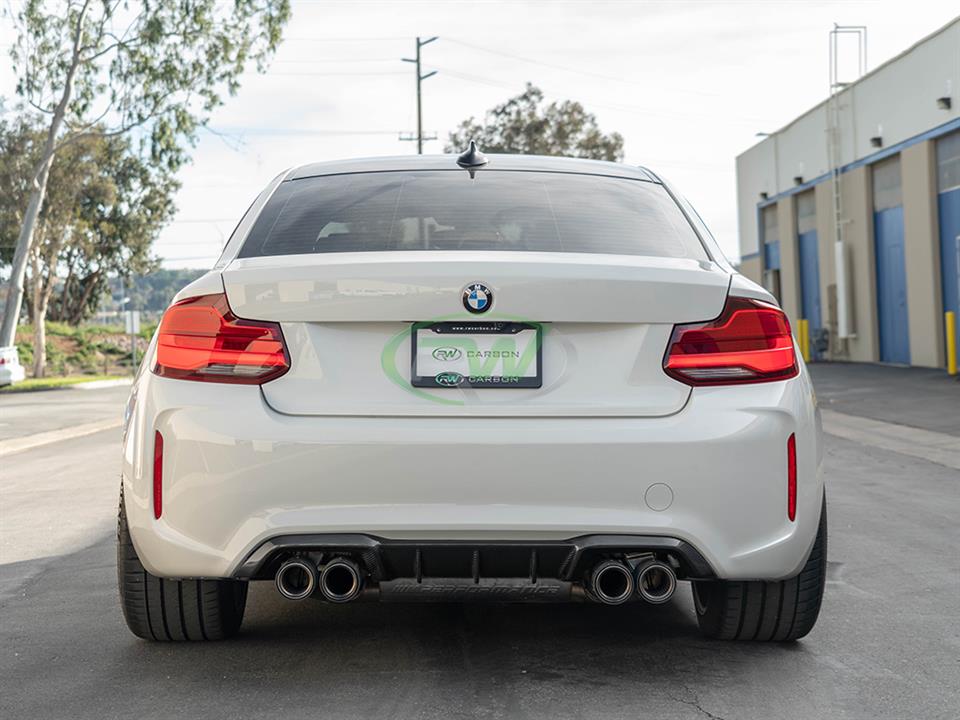 RW Carbon BMW F87 M2 Performance Style Carbon Fiber Diffuser (2)