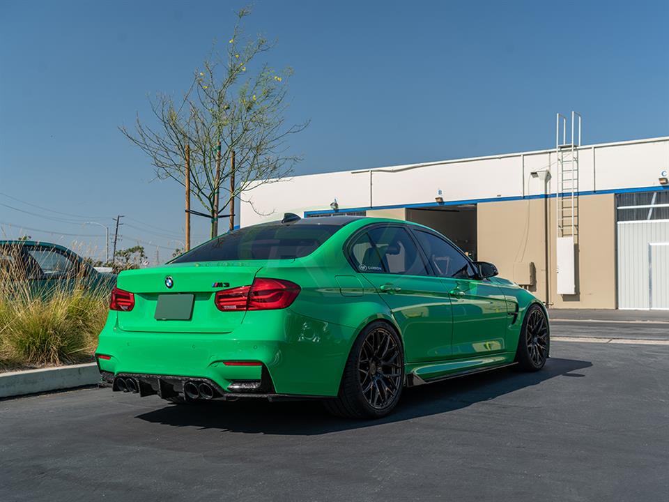 RW Carbon BMW F8X Forged Carbon Fiber Rear Bumper Splitters (1)