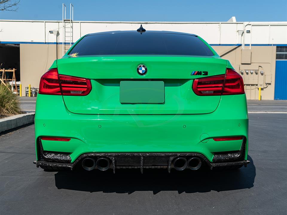 RW Carbon BMW F8X Forged Carbon Fiber Rear Bumper Splitters (4)