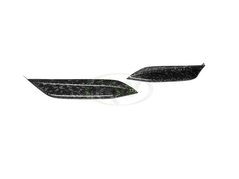 RW Carbon BMW F8X M3M4 Upper Forged Carbon Fiber Splitters (4)