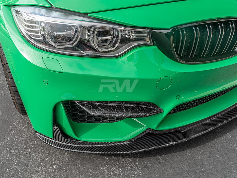 RW Carbon BMW F8X M3M4 Upper Forged Carbon Fiber Splitters (6)