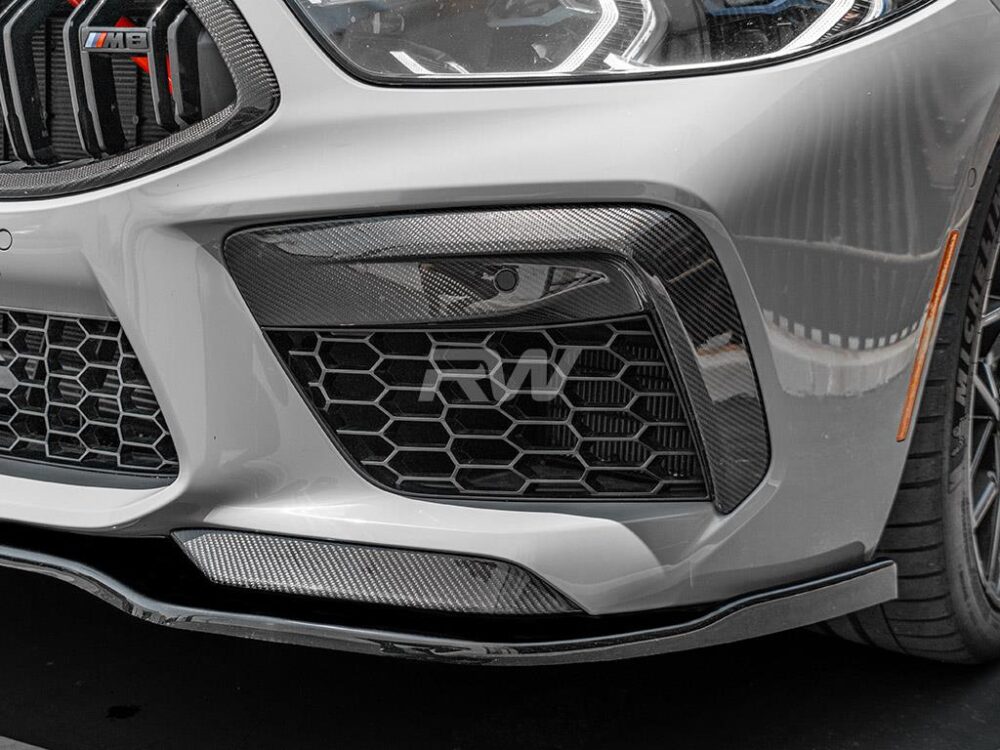 RW Carbon BMW F91 F92 F93 M8 Carbon Fiber Splitters (8)