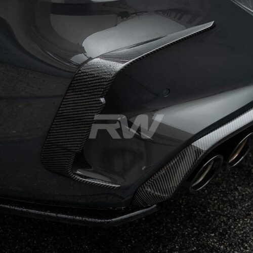Alternative view of RW Carbon BMW F93 M8 Carbon Fiber Rear Bumper Trims