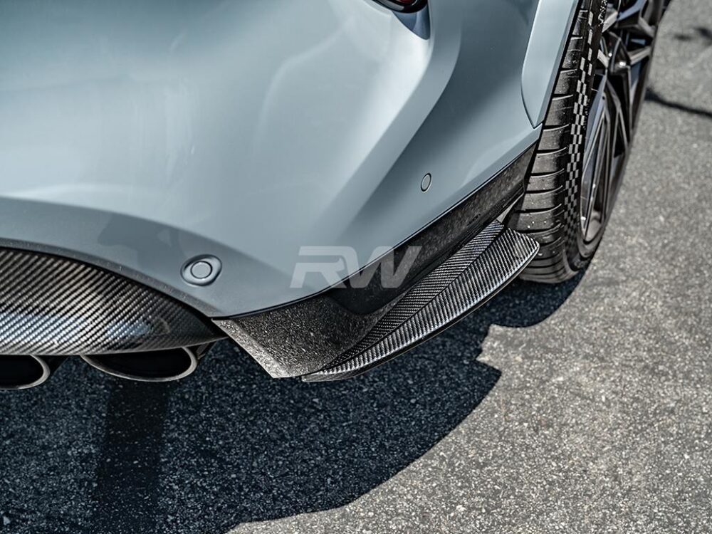 RW Carbon BMW F95 X5M F96 X6M Carbon Fiber Rear Splitters (1)