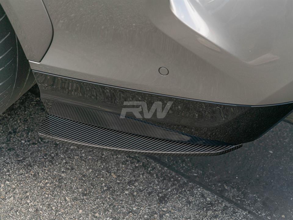 RW Carbon BMW F95 X5M F96 X6M Carbon Fiber Rear Splitters (5)