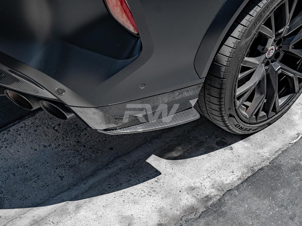 RW Carbon BMW F95 X5M F96 X6M Carbon Fiber Rear Splitters (8)