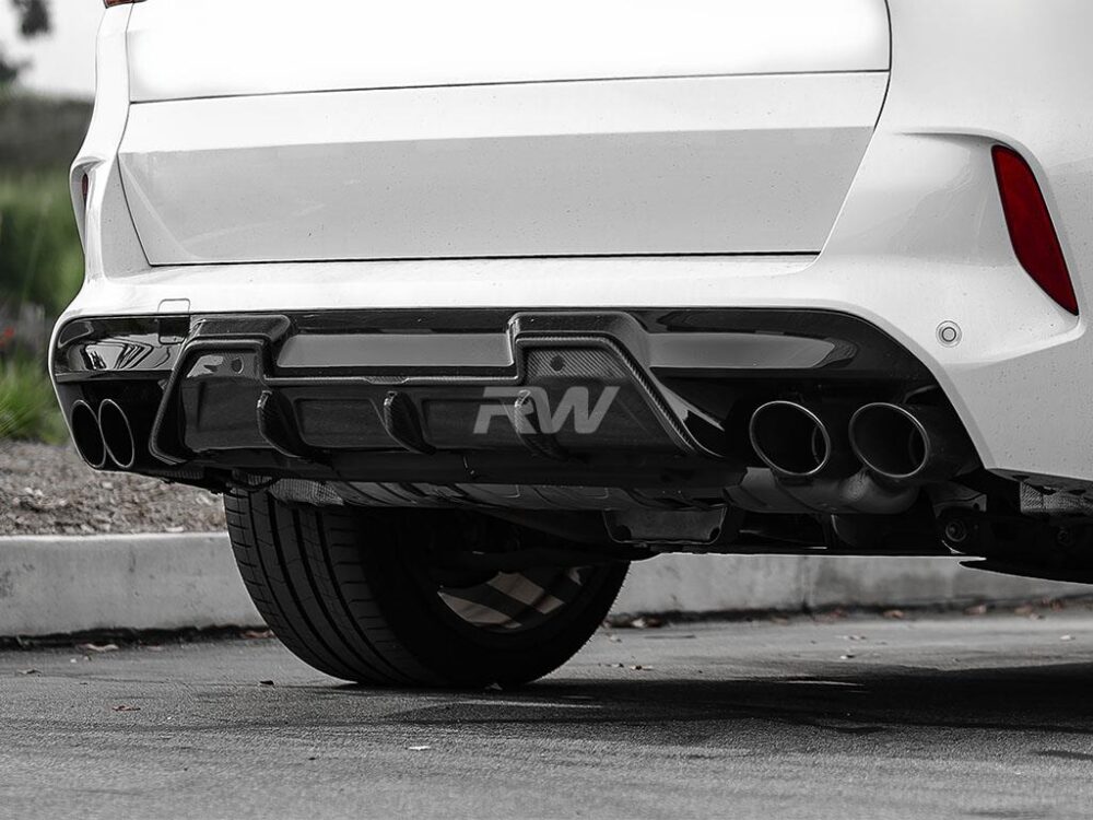 RW Carbon BMW F95 X5M F96 X6M DTM Carbon Fiber Diffuser (1)