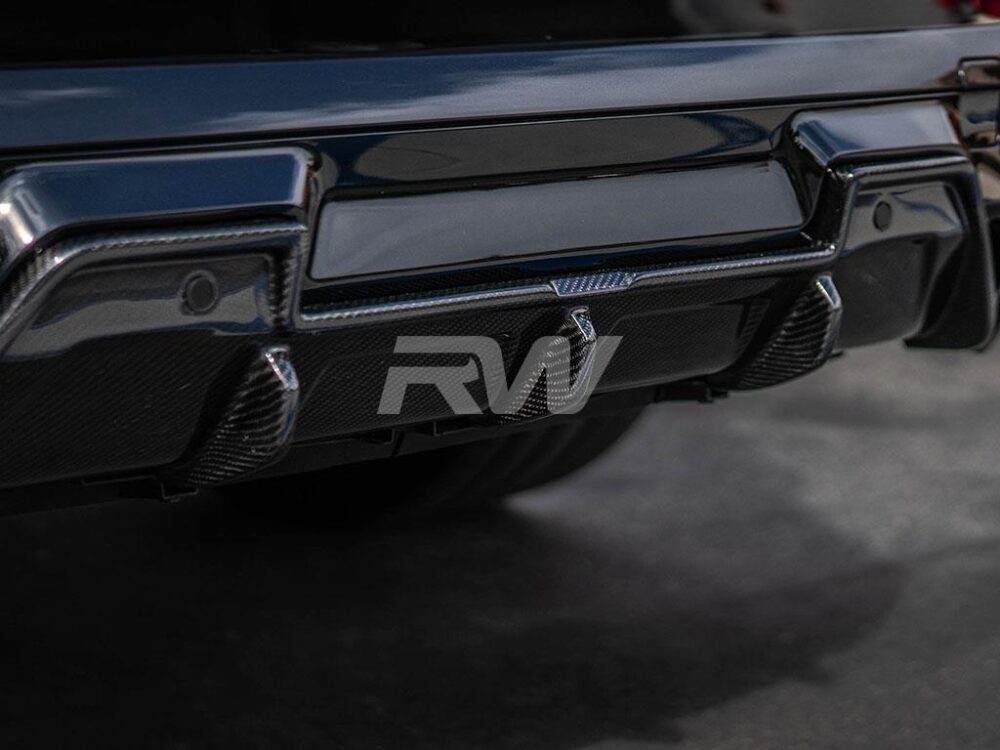 RW Carbon BMW F95 X5M F96 X6M DTM Carbon Fiber Diffuser (2)