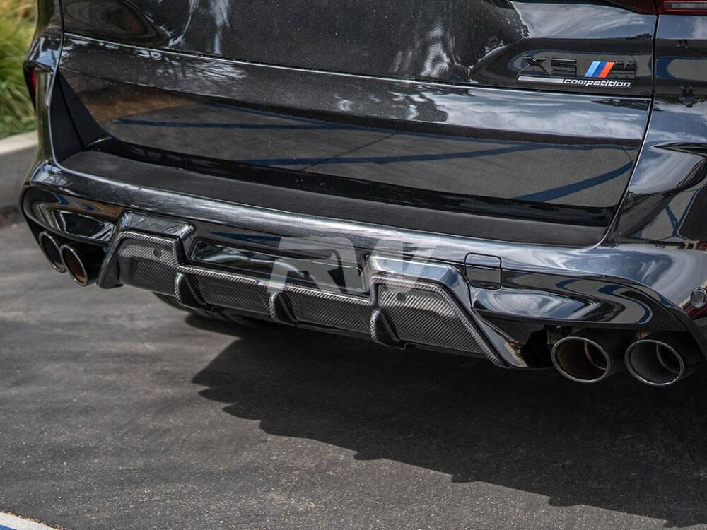 RW Carbon BMW F95 X5M F96 X6M DTM Carbon Fiber Diffuser (4)