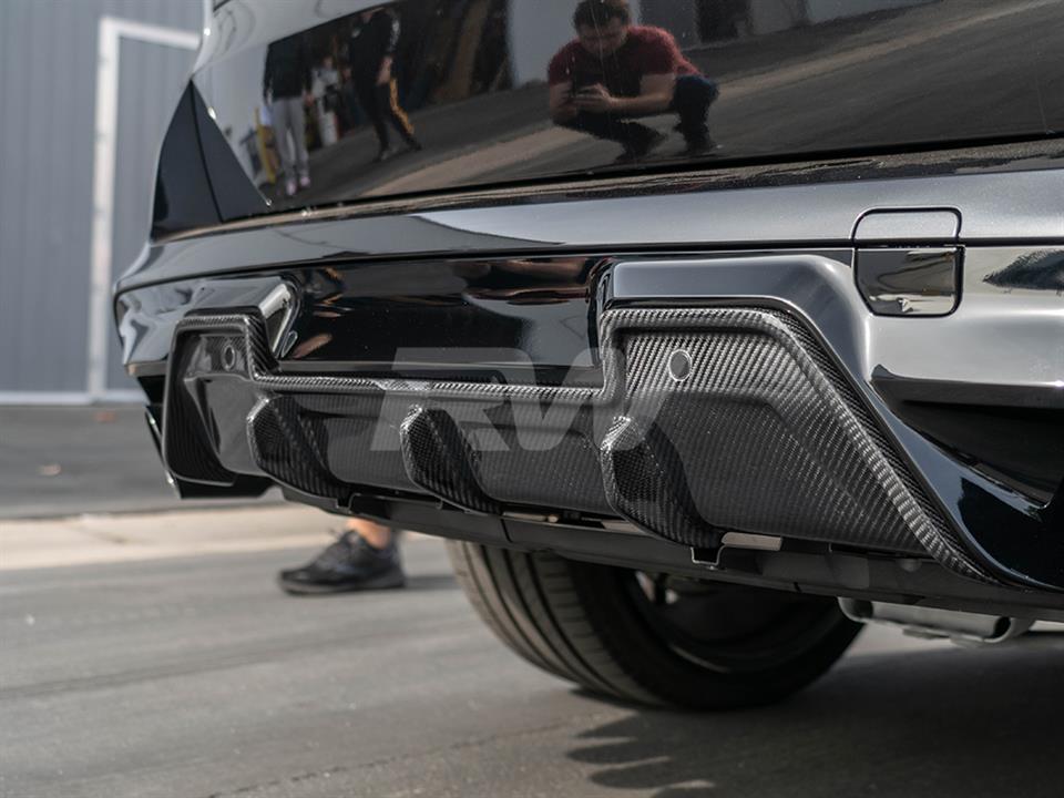 RW Carbon BMW F95 X5M F96 X6M DTM Carbon Fiber Diffuser (9)