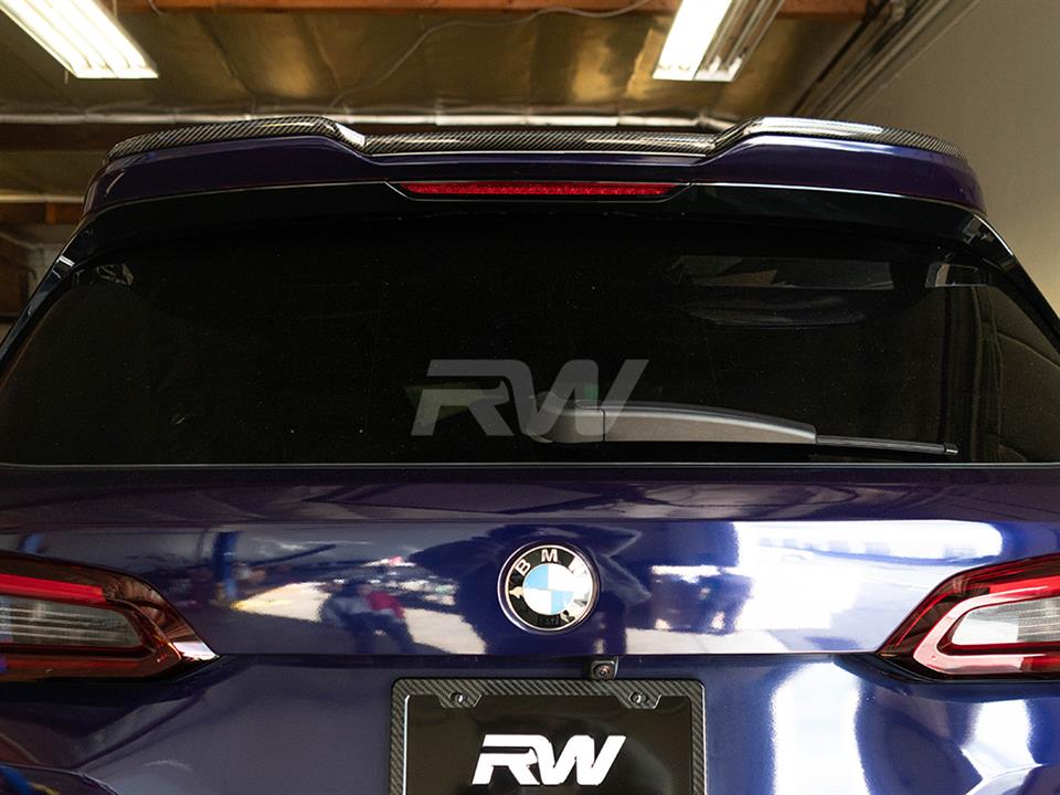 RW Carbon BMW F95 X5M RWS Carbon Fiber Roof Spoiler (2)
