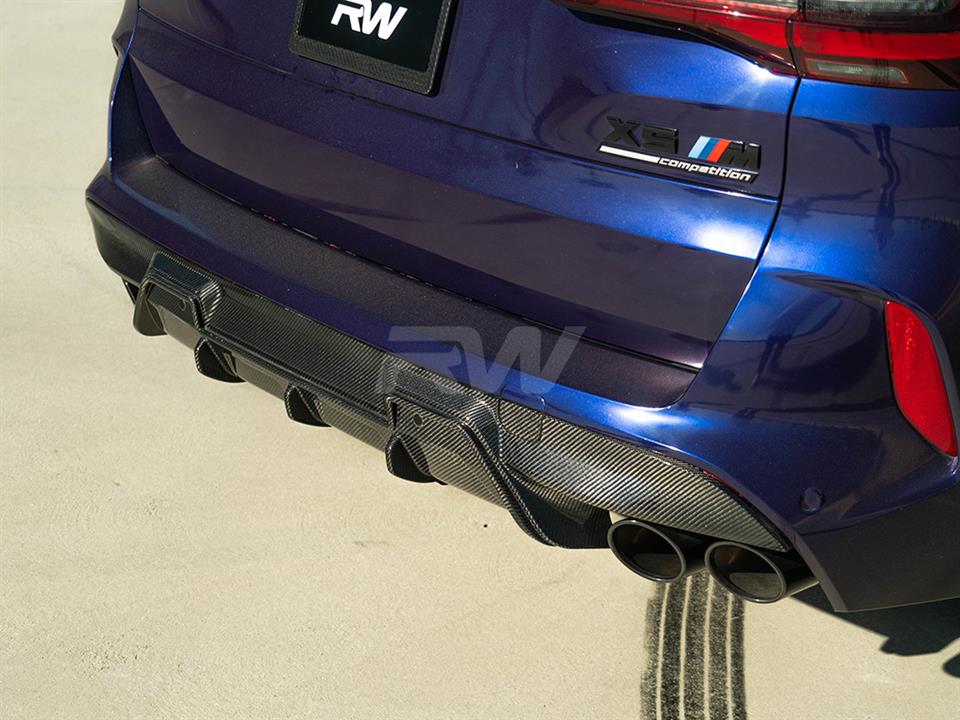 RW Carbon BMW F95 X5MF96 X6M RWS Carbon Fiber Diffuser (4)