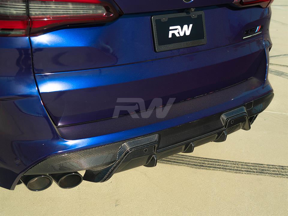 RW Carbon BMW F95 X5MF96 X6M RWS Carbon Fiber Diffuser (6)