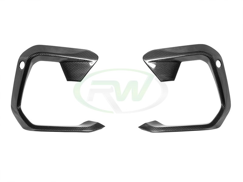 RW Carbon BMW F96 X6M Carbon Fiber Upper Bumper Splitters (5)