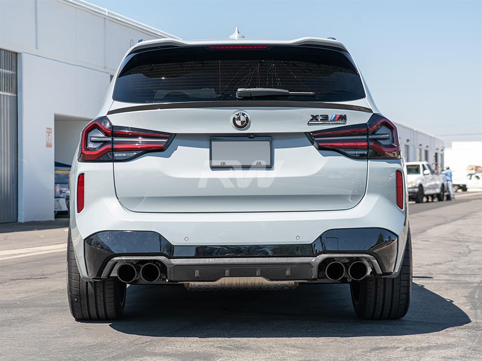 RW Carbon BMW F97 X3M Carbon Fiber Diffuser (3)