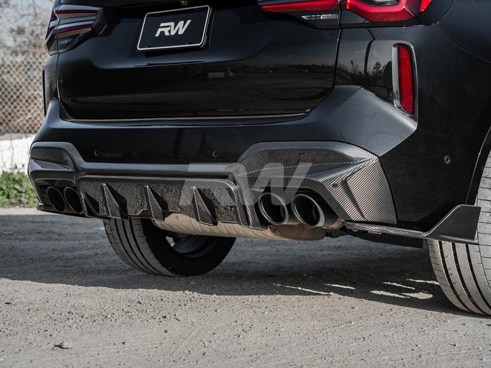 RW Carbon BMW F97 X3M LCI Carbon Fiber Diffuser - Image 5