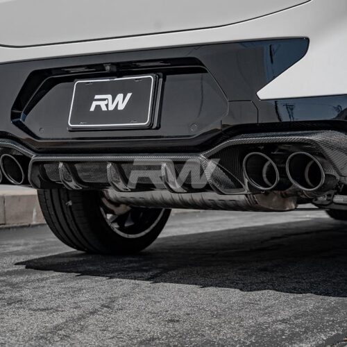 Alternative view of RW Carbon BMW F98 X4M Carbon Fiber DTM Diffuser