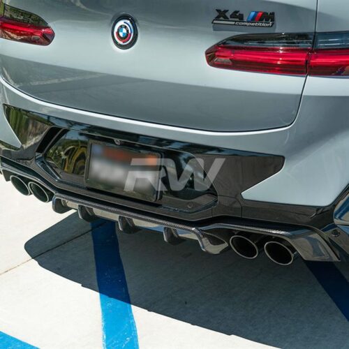 RW Carbon BMW F98 X4M Carbon Fiber DTM Diffuser