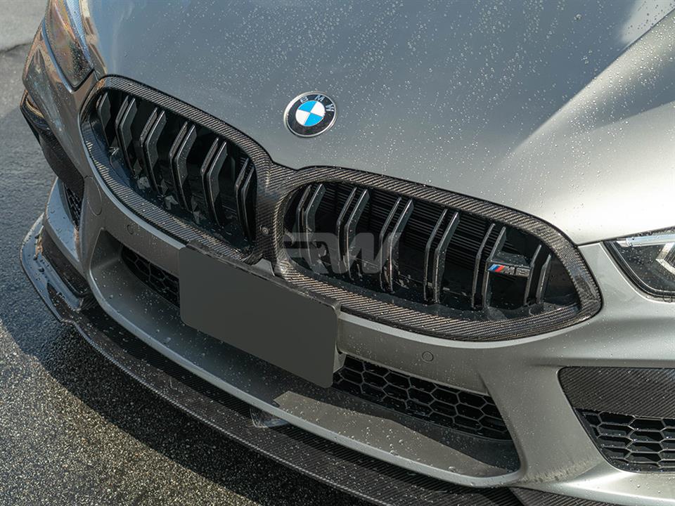 RW Carbon BMW F9x M8 _ 8-Series CF Grille Surrounds 19-22 - Image 2