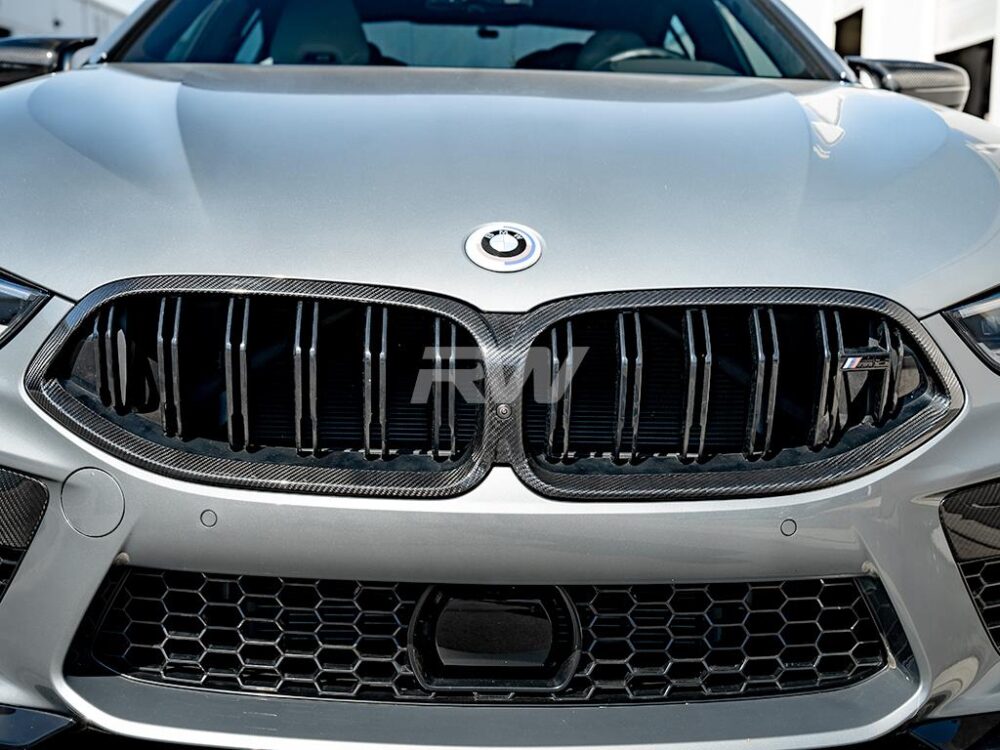 RW Carbon BMW F9x M8 _ 8-Series CF Grille Surrounds 19-22 - Image 3