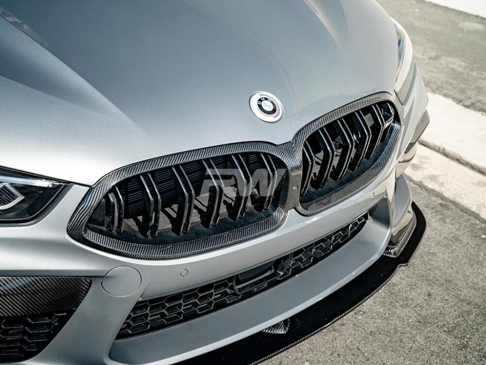 RW Carbon BMW F9x M8 _ 8-Series CF Grille Surrounds 19-22 - Image 4