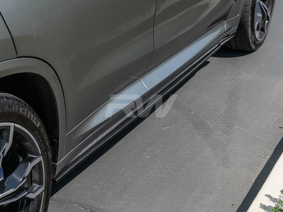 RW Carbon BMW G01 G02 F97 F98 RWS CF Side Skirt Extensions (5)