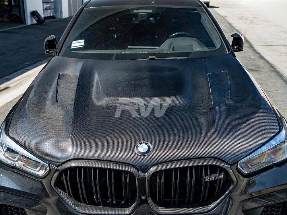 RW Carbon BMW G05 X5 F95 X5M Carbon Fiber Hood - Image 2