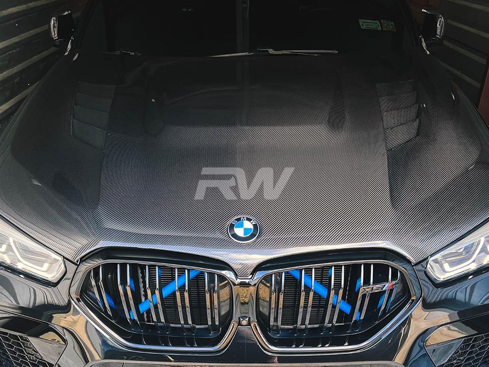 RW Carbon BMW G05 X5 F95 X5M Carbon Fiber Hood - Image 7