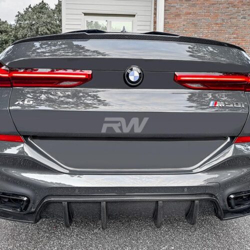 Alternative view of RW Carbon BMW G06 X6 DTM Carbon Fiber Diffuser
