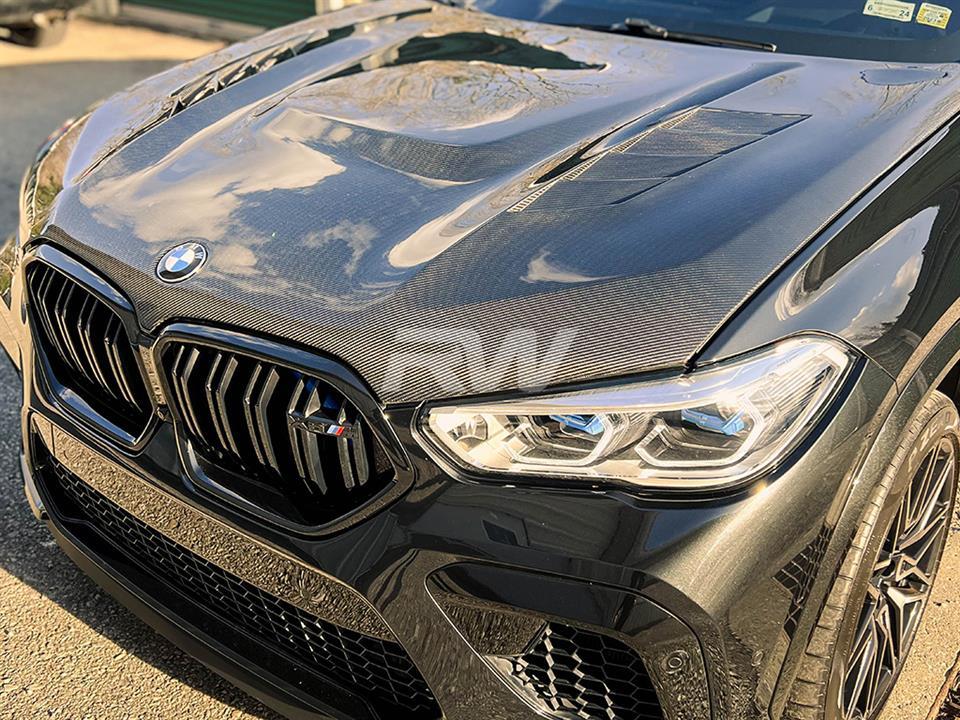 RW Carbon BMW G06 X6 F96 X6M Carbon Fiber Hood - Image 2