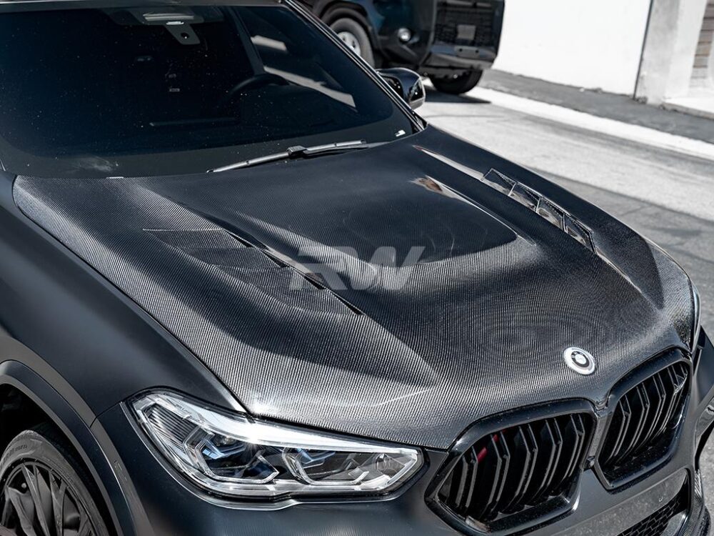 RW Carbon BMW G06 X6 F96 X6M Carbon Fiber Hood - Image 4