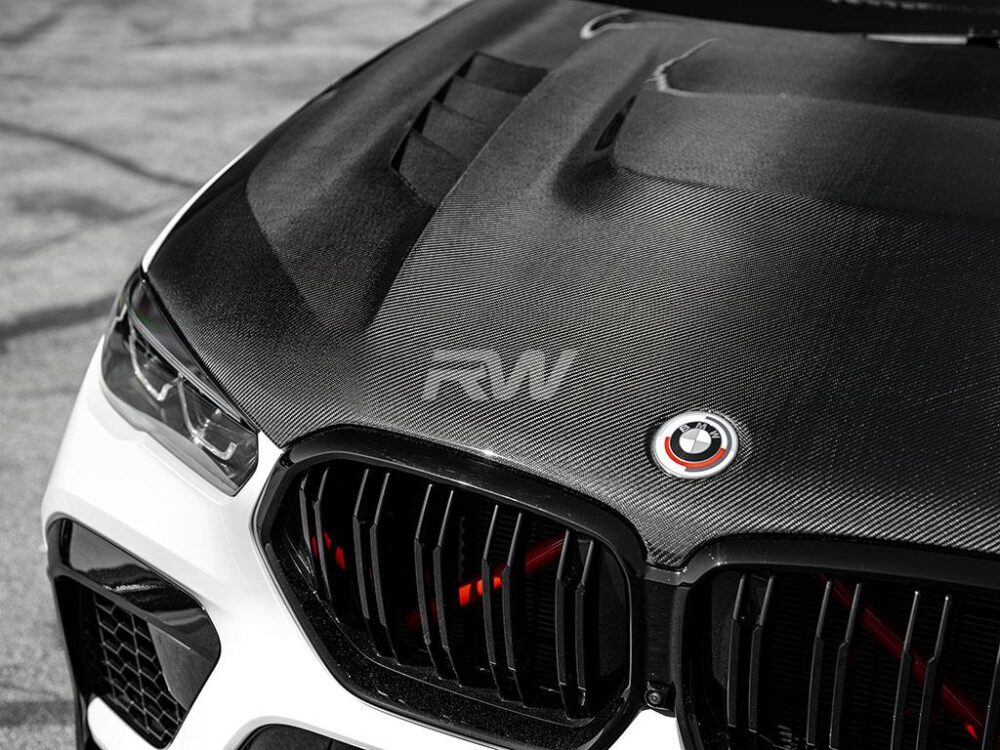 RW Carbon BMW G06 X6 F96 X6M Carbon Fiber Hood - Image 6