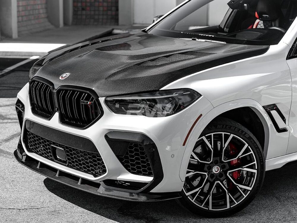 RW Carbon BMW G06 X6 F96 X6M Carbon Fiber Hood - Image 7
