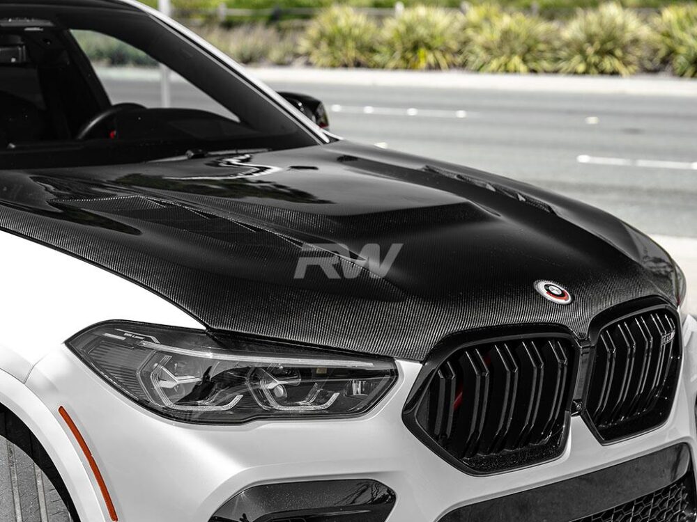 RW Carbon BMW G06 X6 F96 X6M Carbon Fiber Hood - Image 8