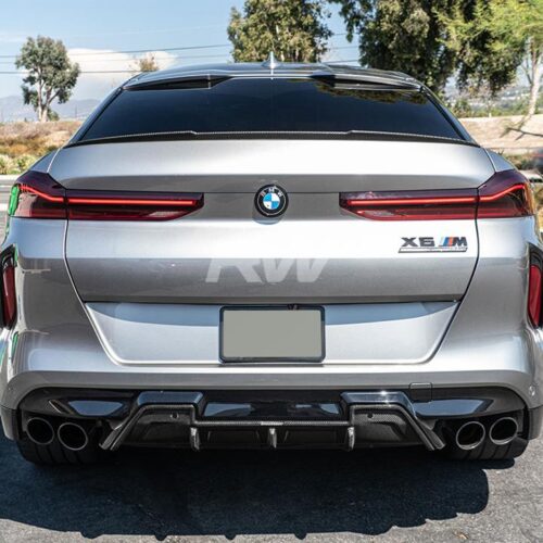 Alternative view of RW Carbon BMW G06 X6 F96 X6M M Style CF Trunk Spoiler