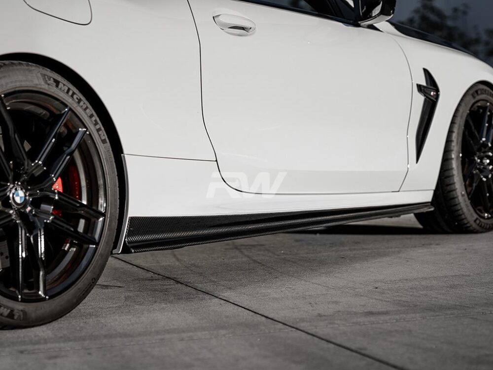 RW Carbon BMW G14 G15 F91 F92 CoupeVert CF Side Skirt Extensions (3)