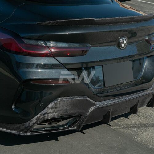 RW Carbon BMW G16 8-Series 3D Style Carbon Fiber Diffuser