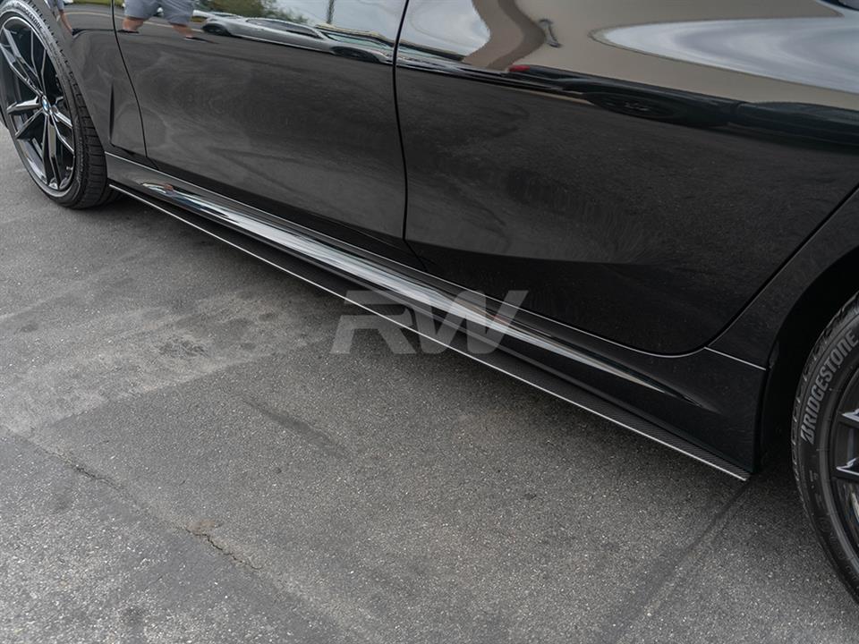 RW Carbon BMW G20 3 Series Carbon Fiber Side Skirt Extensions (2)