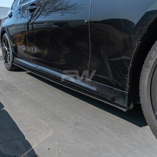 RW Carbon BMW G20 3 Series Carbon Fiber Side Skirt Extensions