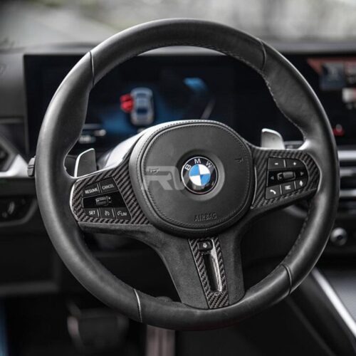 RW Carbon BMW G20 Carbon Fiber Alcantara Steering Wheel Trim