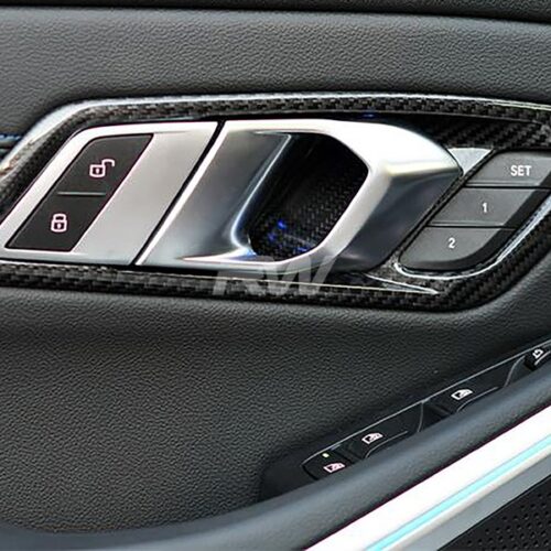 Alternative view of RW Carbon BMW G20 Carbon Fiber Interior Door Handle Trims