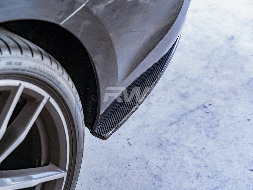 RW Carbon BMW G20 Carbon Fiber Rear Bumper Splitters (3)