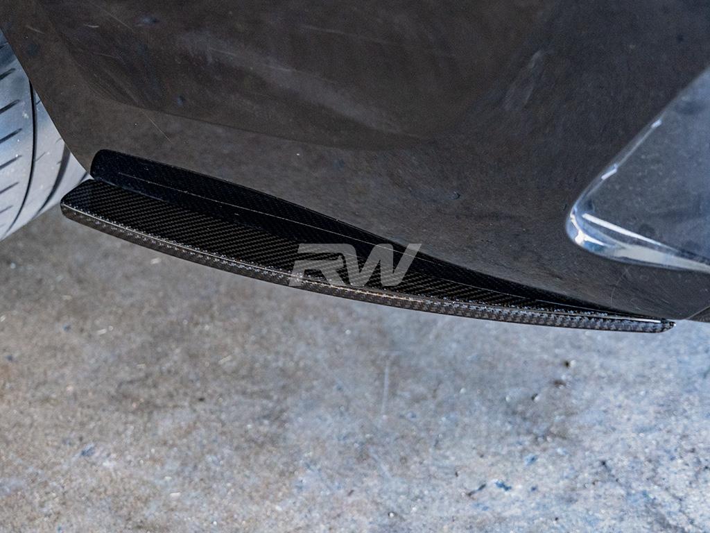 RW Carbon BMW G20 Carbon Fiber Rear Bumper Splitters (4)